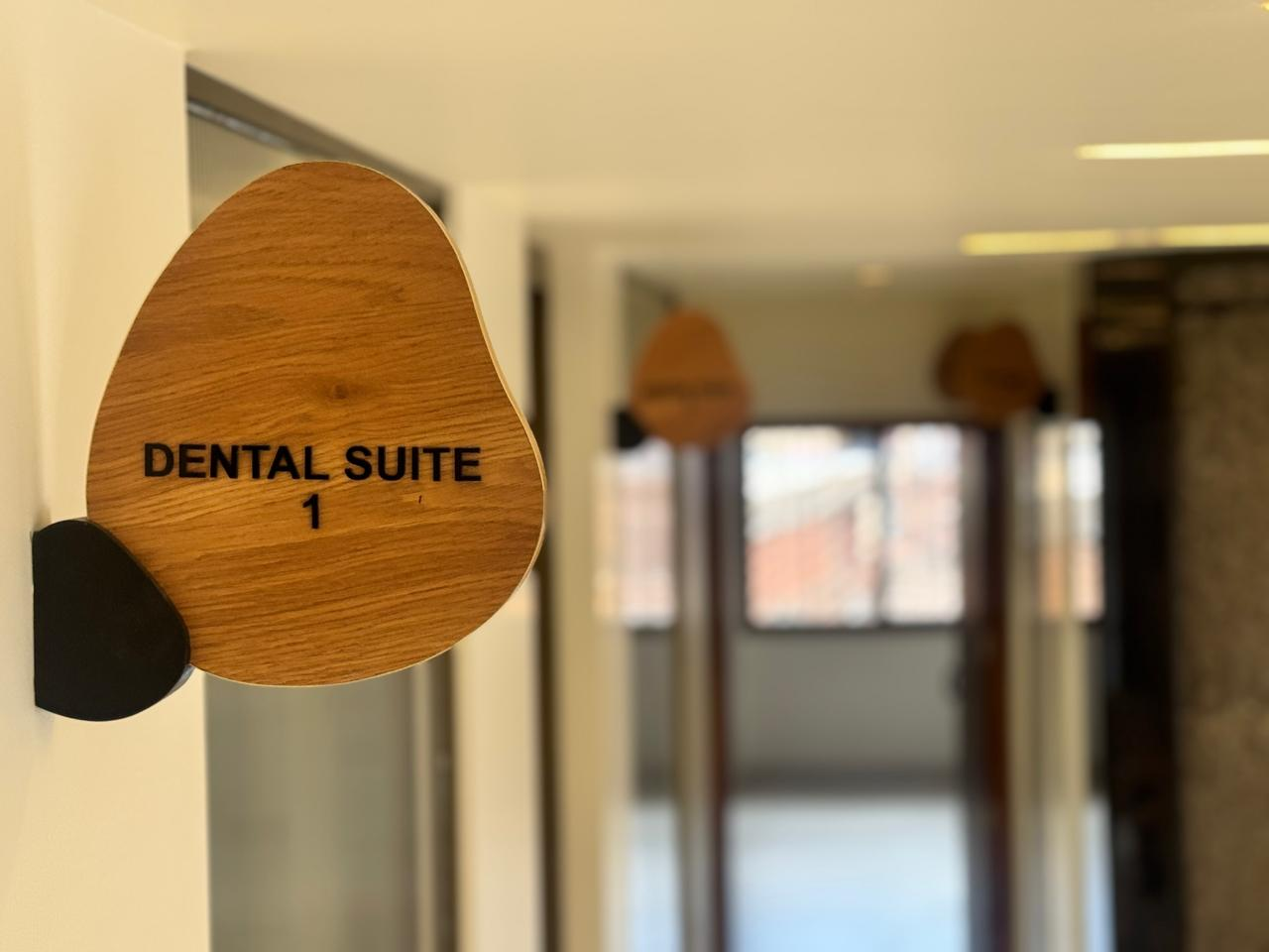 Dental Suite 1 sign inside iDental